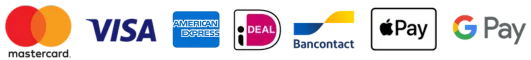 Safe and encrypted payments: Visa, Mastercard, PayPal